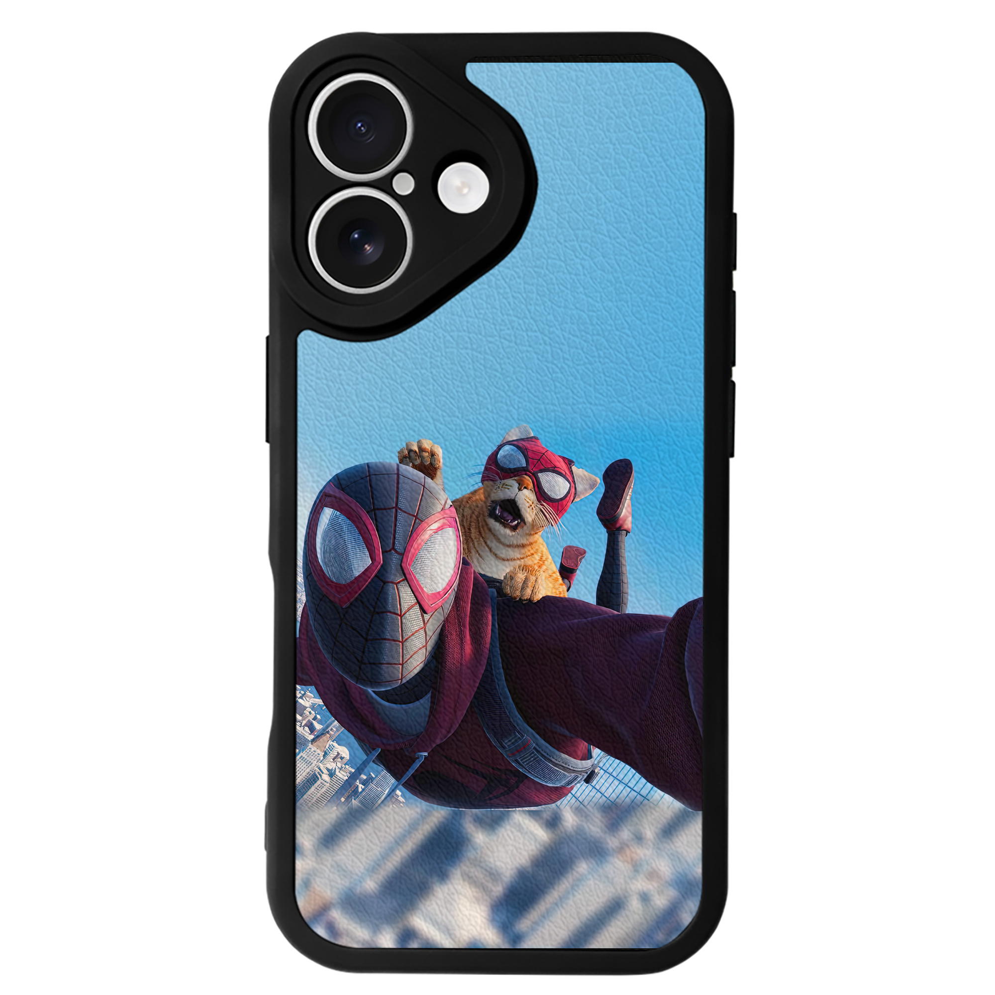 Spider Man スパイダーマン 【iPhone 16シリーズ対応】シリコンスマホケース（レザー調） 材質：シリコン